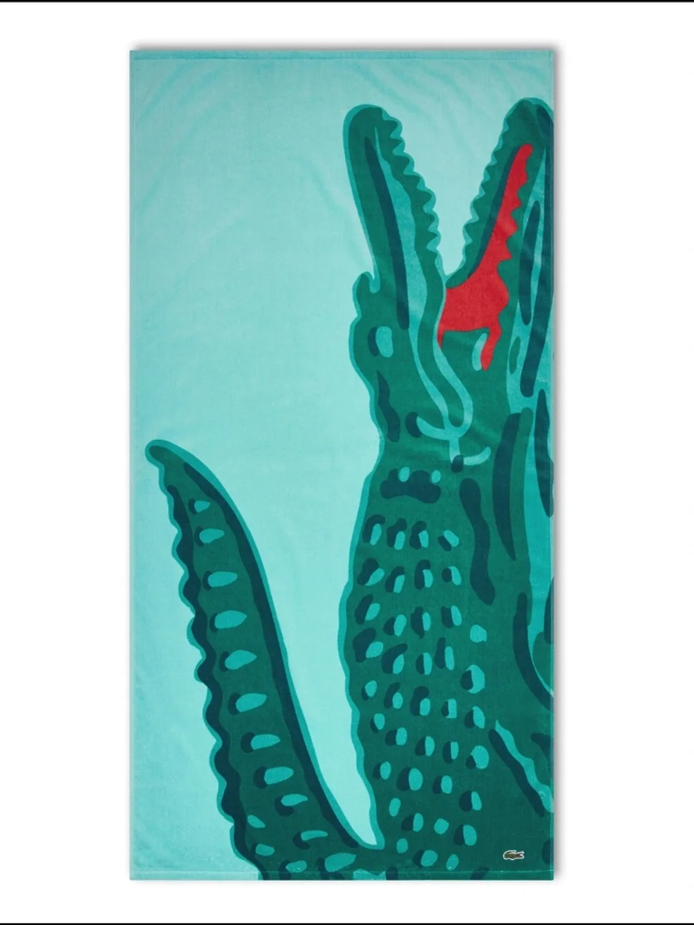 Lacoste Crocodile Print Cotton Beach Towel, 36